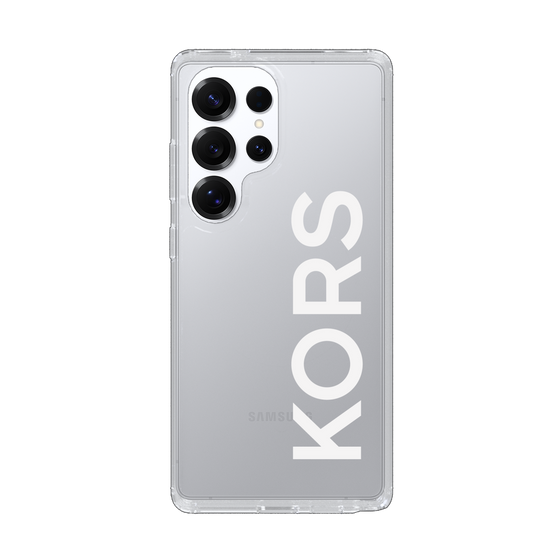 スリムプロテクションケース［ MICHAEL KORS - Logo - White ］