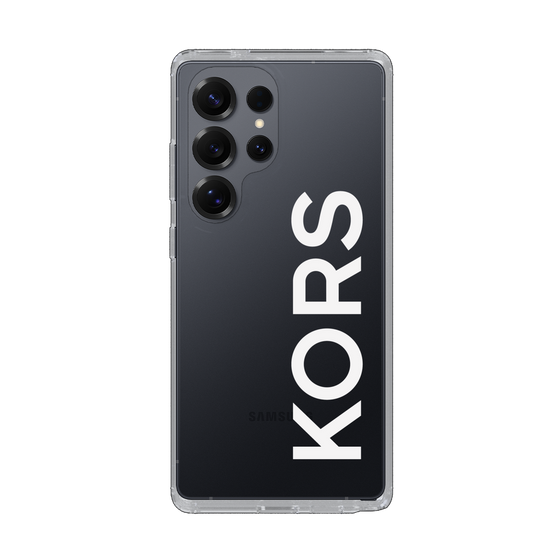 スリムプロテクションケース［ MICHAEL KORS - Logo - White ］
