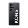 スリムプロテクションケース［ MICHAEL KORS - Logo - White ］