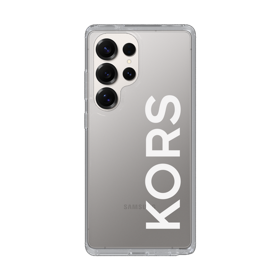 スリムプロテクションケース［ MICHAEL KORS - Logo - White ］