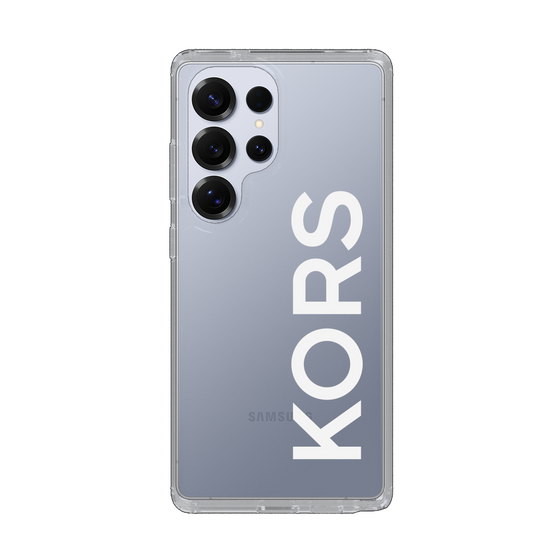 スリムプロテクションケース［ MICHAEL KORS - Logo - White ］