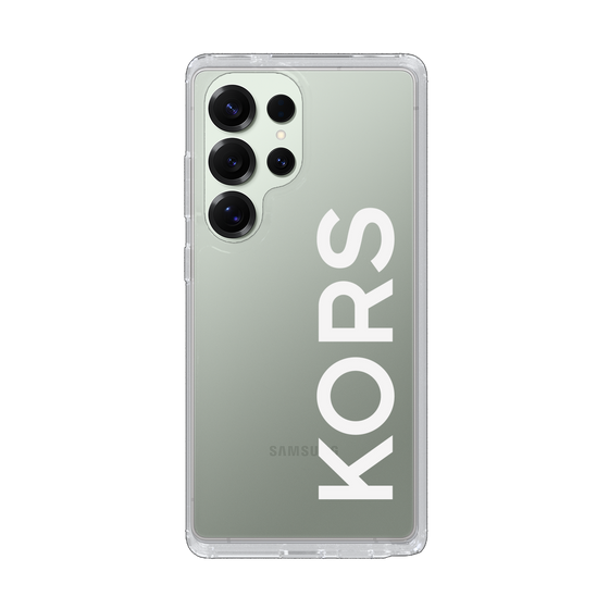 スリムプロテクションケース［ MICHAEL KORS - Logo - White ］