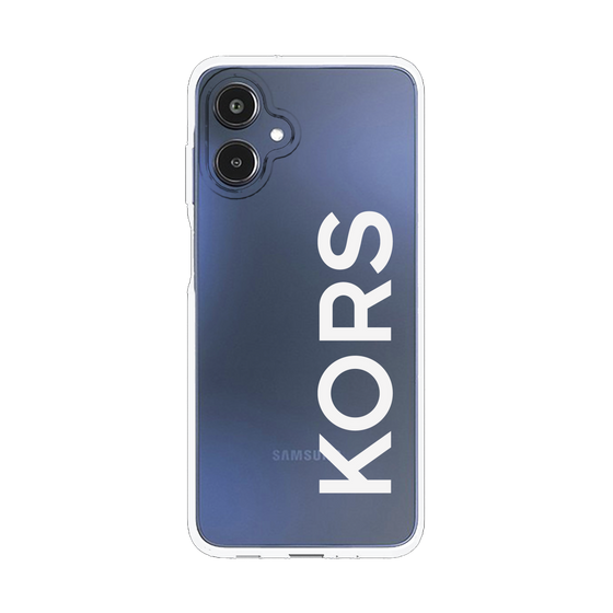 スリムプロテクションケース［ MICHAEL KORS - Logo - White ］