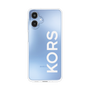 スリムプロテクションケース［ MICHAEL KORS - Logo - White ］