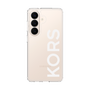 スリムプロテクションケース［ MICHAEL KORS - Logo - White ］