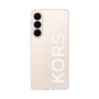 スリムプロテクションケース［ MICHAEL KORS - Logo - White ］