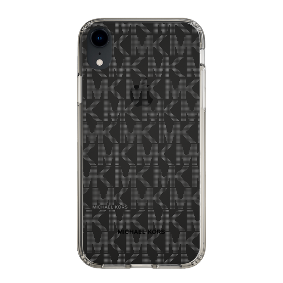 スリムプロテクションケース［ MICHAEL KORS - Signiture - Clear Black ］