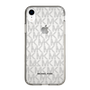 スリムプロテクションケース［ MICHAEL KORS - Signiture - Clear Black ］