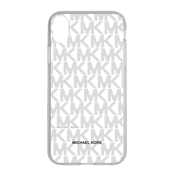 スリムプロテクションケース［ MICHAEL KORS - Signiture - Clear Black ］