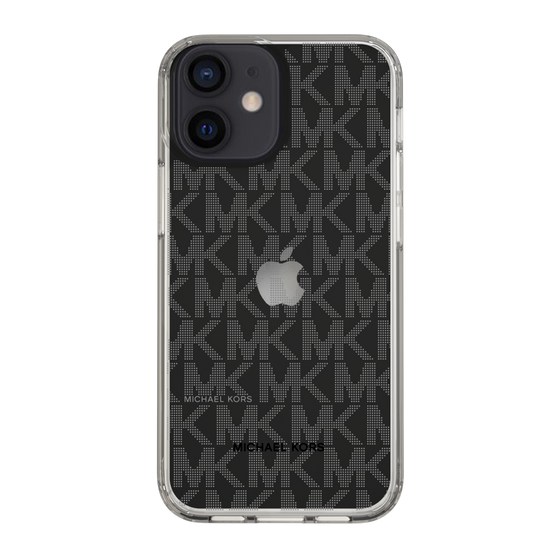スリムプロテクションケース［ MICHAEL KORS - Signiture - Clear Black ］