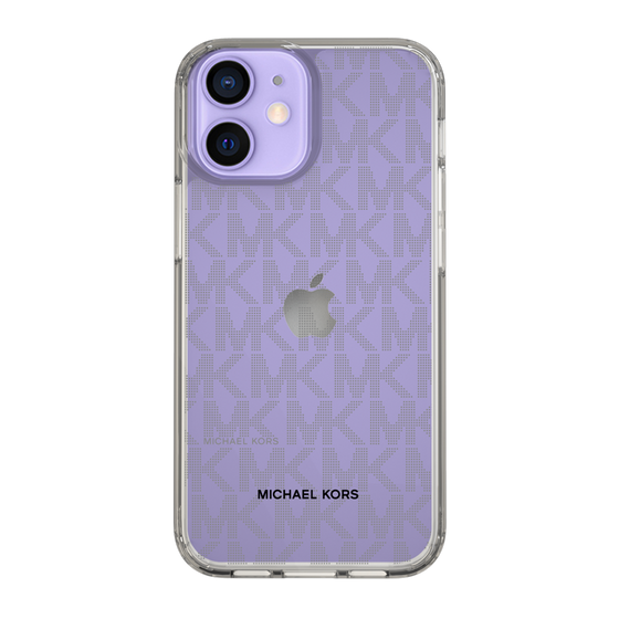 スリムプロテクションケース［ MICHAEL KORS - Signiture - Clear Black ］