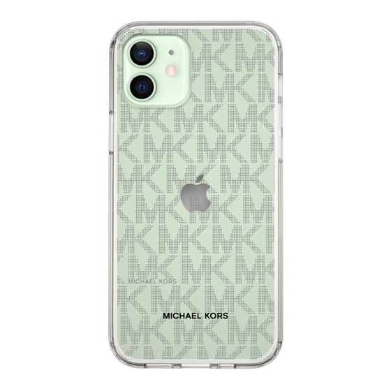 スリムプロテクションケース［ MICHAEL KORS - Signiture - Clear Black ］