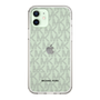 スリムプロテクションケース［ MICHAEL KORS - Signiture - Clear Black ］