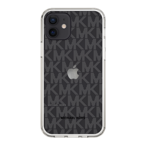 スリムプロテクションケース［ MICHAEL KORS - Signiture - Clear Black ］