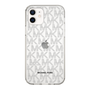 スリムプロテクションケース［ MICHAEL KORS - Signiture - Clear Black ］