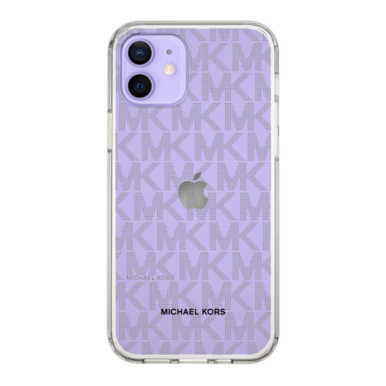 スリムプロテクションケース［ MICHAEL KORS - Signiture - Clear Black ］