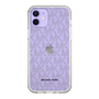 スリムプロテクションケース［ MICHAEL KORS - Signiture - Clear Black ］