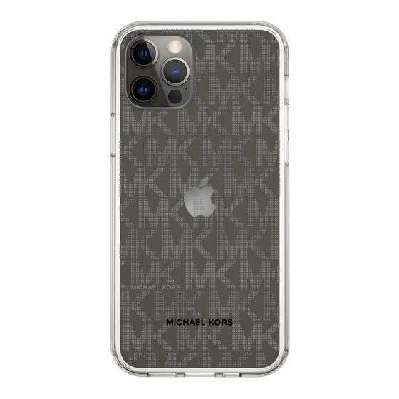 スリムプロテクションケース［ MICHAEL KORS - Signiture - Clear Black ］