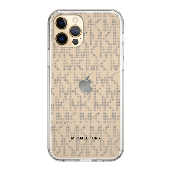 スリムプロテクションケース［ MICHAEL KORS - Signiture - Clear Black ］