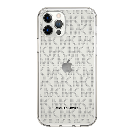 スリムプロテクションケース［ MICHAEL KORS - Signiture - Clear Black ］