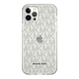 スリムプロテクションケース［ MICHAEL KORS - Signiture - Clear Black ］