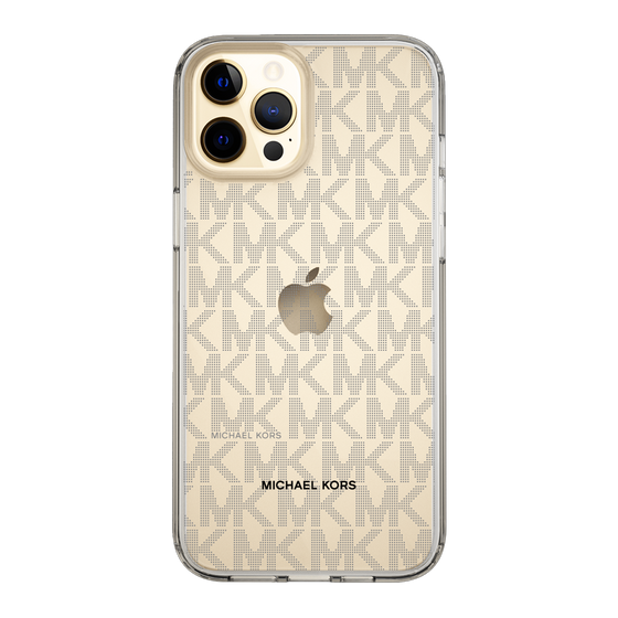 スリムプロテクションケース［ MICHAEL KORS - Signiture - Clear Black ］