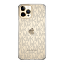 スリムプロテクションケース［ MICHAEL KORS - Signiture - Clear Black ］