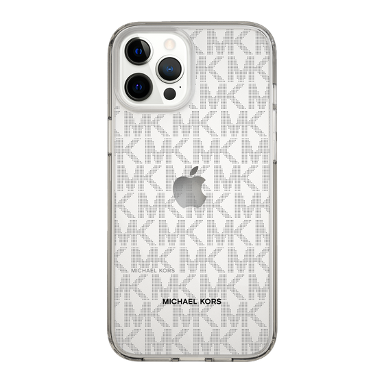 スリムプロテクションケース［ MICHAEL KORS - Signiture - Clear Black ］