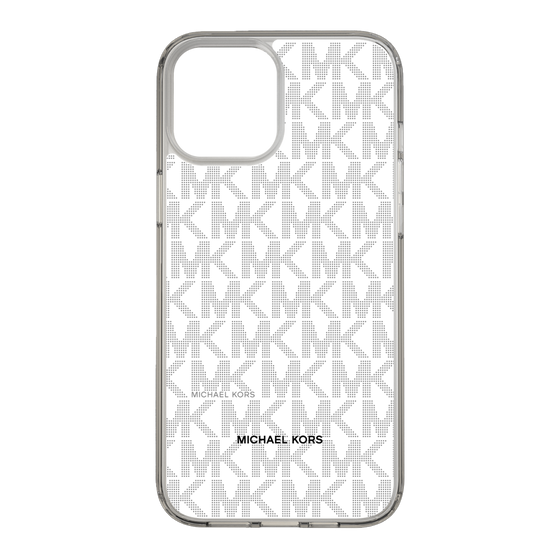 スリムプロテクションケース［ MICHAEL KORS - Signiture - Clear Black ］