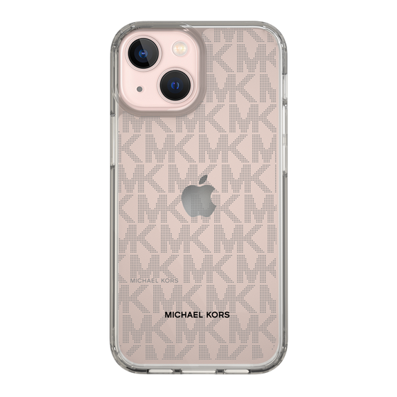 スリムプロテクションケース［ MICHAEL KORS - Signiture - Clear Black ］
