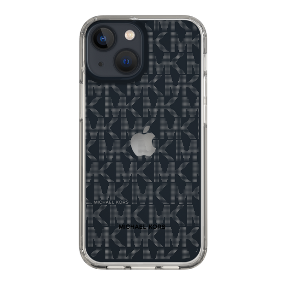 スリムプロテクションケース［ MICHAEL KORS - Signiture - Clear Black ］