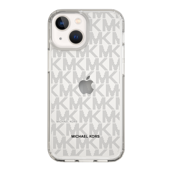 スリムプロテクションケース［ MICHAEL KORS - Signiture - Clear Black ］