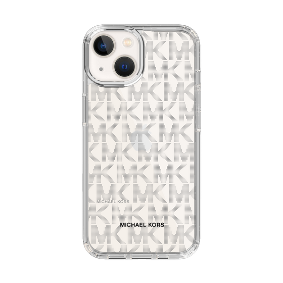 スリムプロテクションケース［ MICHAEL KORS - Signiture - Clear Black ］