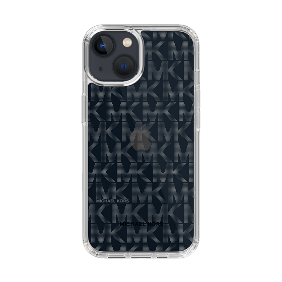 スリムプロテクションケース［ MICHAEL KORS - Signiture - Clear Black ］