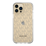 スリムプロテクションケース［ MICHAEL KORS - Signiture - Clear Black ］