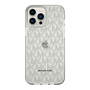 スリムプロテクションケース［ MICHAEL KORS - Signiture - Clear Black ］