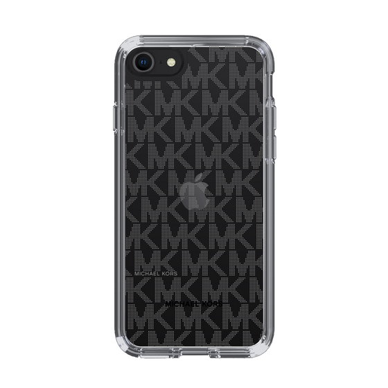 スリムプロテクションケース［ MICHAEL KORS - Signiture - Clear Black ］