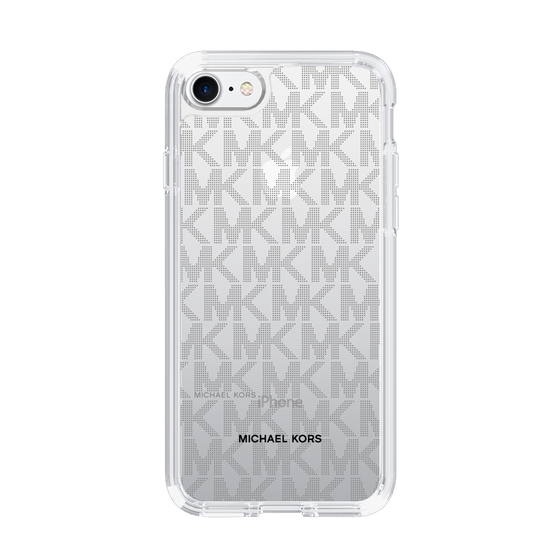 スリムプロテクションケース［ MICHAEL KORS - Signiture - Clear Black ］
