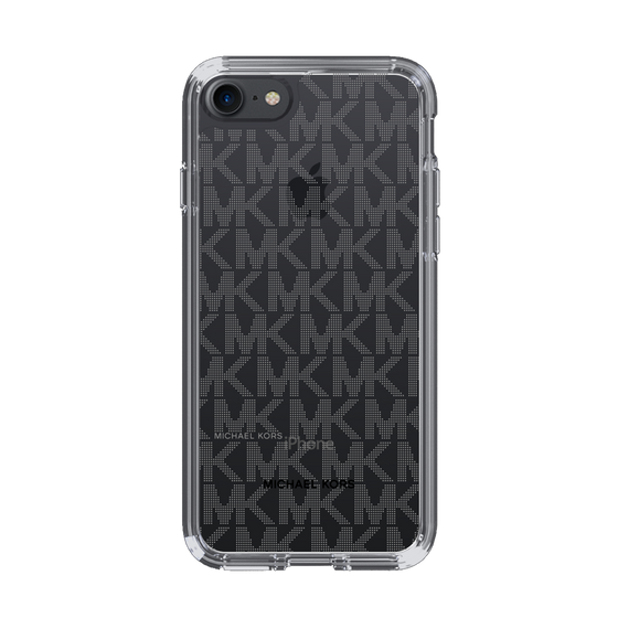 スリムプロテクションケース［ MICHAEL KORS - Signiture - Clear Black ］