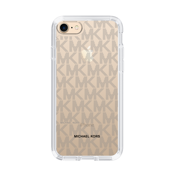 スリムプロテクションケース［ MICHAEL KORS - Signiture - Clear Black ］