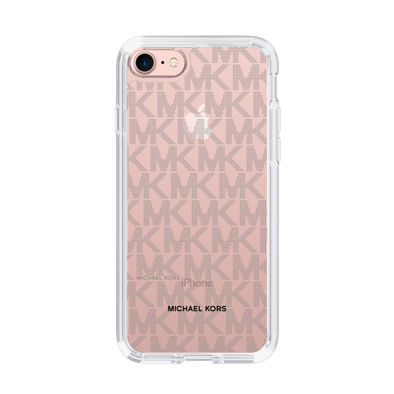 スリムプロテクションケース［ MICHAEL KORS - Signiture - Clear Black ］