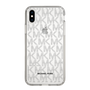 スリムプロテクションケース［ MICHAEL KORS - Signiture - Clear Black ］