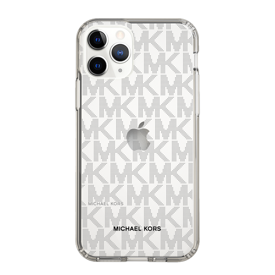 スリムプロテクションケース［ MICHAEL KORS - Signiture - Clear Black ］
