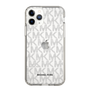 スリムプロテクションケース［ MICHAEL KORS - Signiture - Clear Black ］