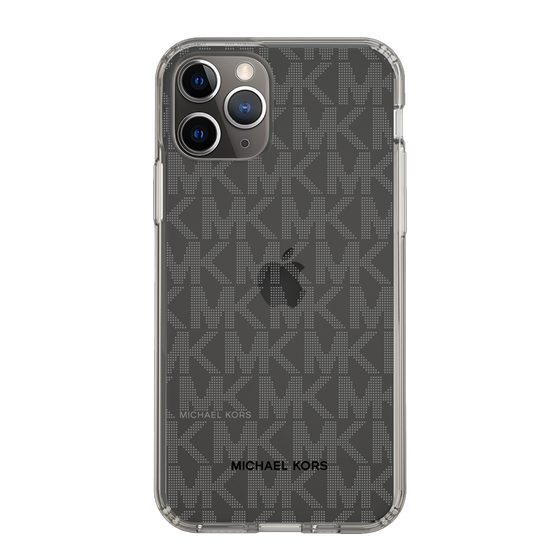 スリムプロテクションケース［ MICHAEL KORS - Signiture - Clear Black ］