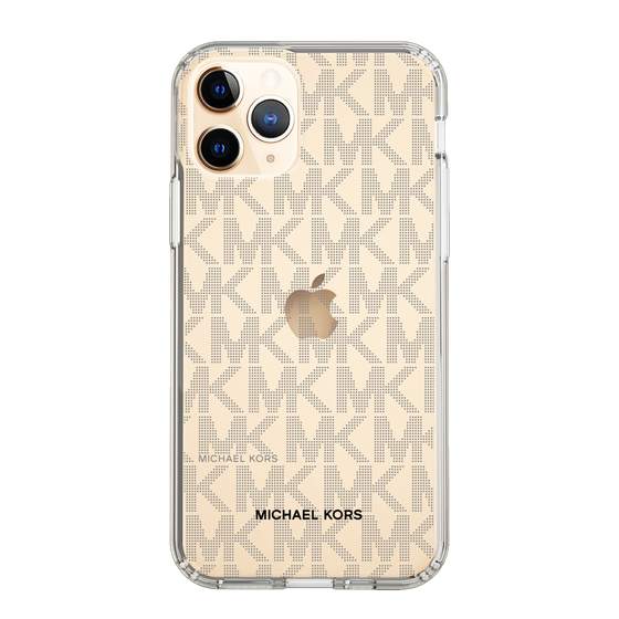 スリムプロテクションケース［ MICHAEL KORS - Signiture - Clear Black ］