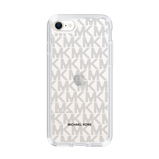 スリムプロテクションケース［ MICHAEL KORS - Signiture - Clear Black ］