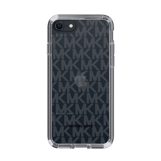 スリムプロテクションケース［ MICHAEL KORS - Signiture - Clear Black ］