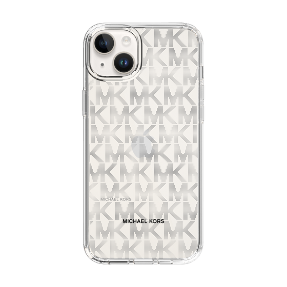 スリムプロテクションケース［ MICHAEL KORS - Signiture - Clear Black ］
