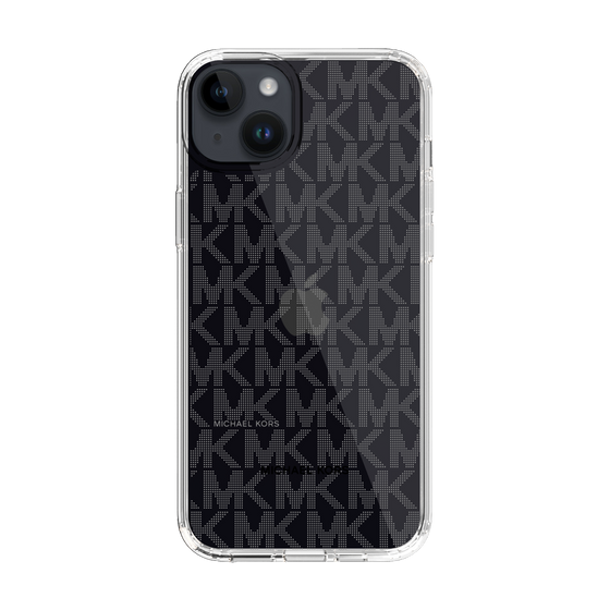 スリムプロテクションケース［ MICHAEL KORS - Signiture - Clear Black ］